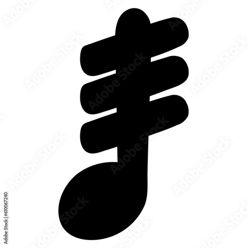 Tableau sur toile tremolo glyph icon style