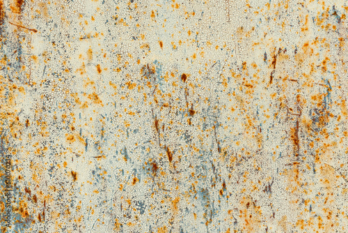 Texture of rusty metal. Metal background with corrosion and scratches. Gradient on metal texture © Vadzim