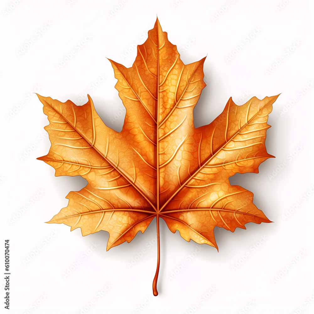 Obraz premium Autumn maple leaf isolated on white background