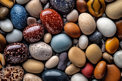 Photo Shiny pebbles on a beach