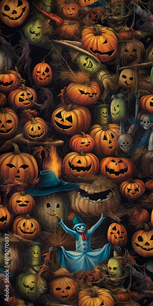 Background, full coverage, halloween repeat design