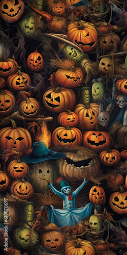 Background, full coverage, halloween repeat design © Helenshi