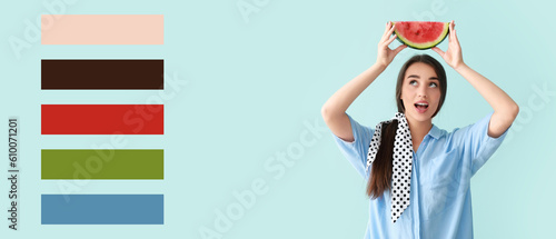 Beautiful young woman with ...