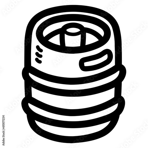 beer keg line icon style