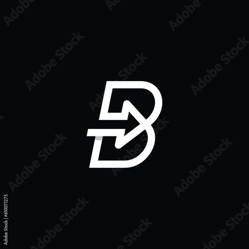 Letter B Arrow logo vector. © GetProDesign