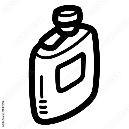 hip flask line icon style