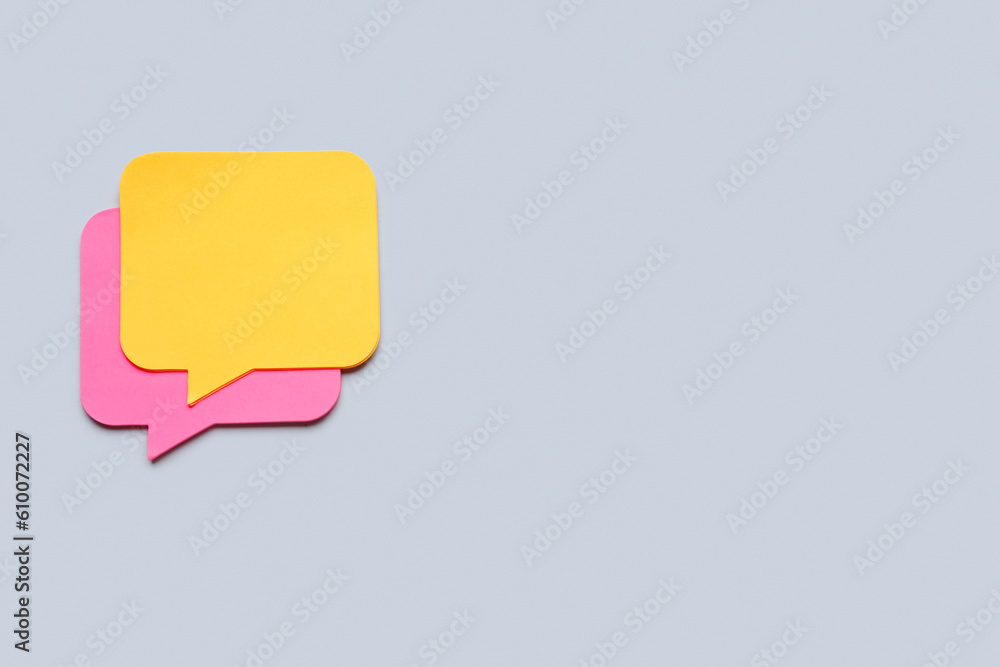 Sticky notes on grey background. Update concept Sticky notes on grey background. Update concept