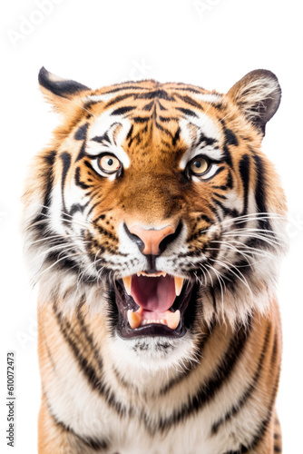 close up of a tiger isolated on a transparent background © Perfect PNG