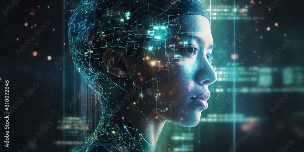 art of the mind, fragmented portraiture, silver and aquamarine, frostpunk, cracked, uhd image, shining technological design art of the mind, fragmented portraiture, silver and aquamarine, frostpunk, cracked, uhd image, shining technological design