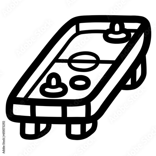 air hockey board line icon style