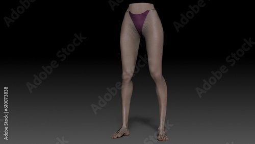 FemaleLeg Sculpt 3d render of background. 3d rendering photo