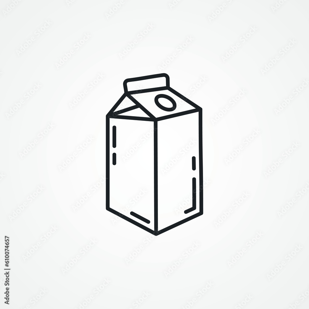 Milk pack line icon, Milk pack outline icon. Milk pack line icon, Milk pack outline icon.