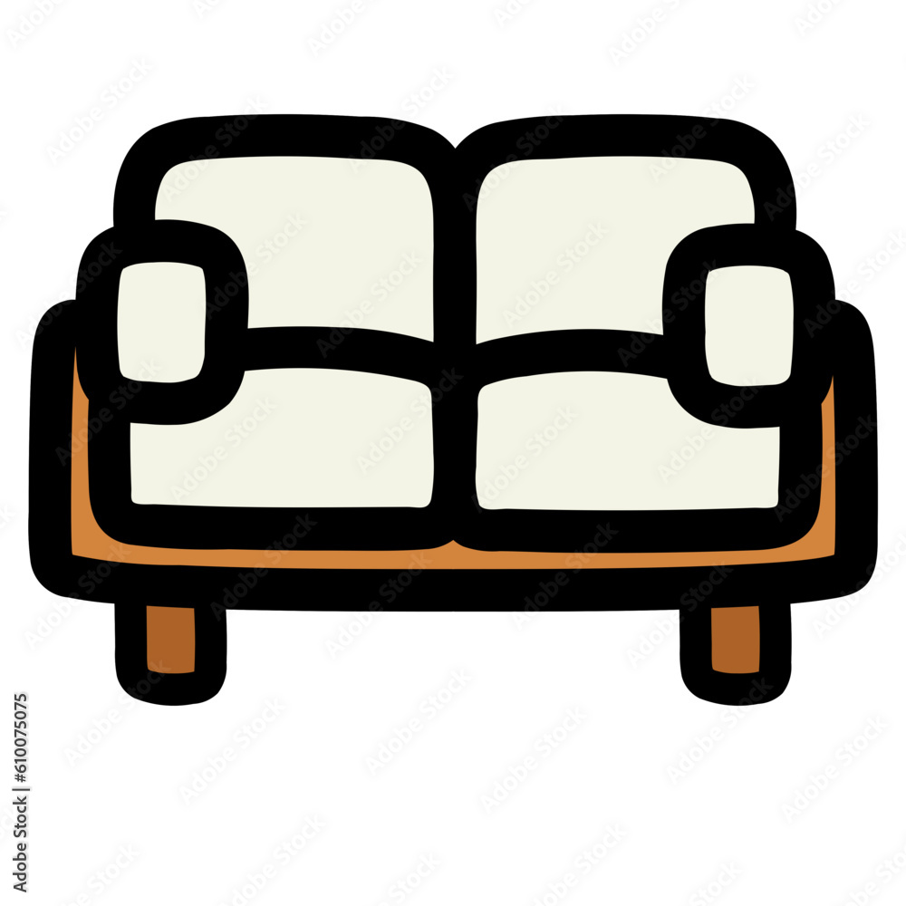 Fototapeta premium sofa filled outline icon style