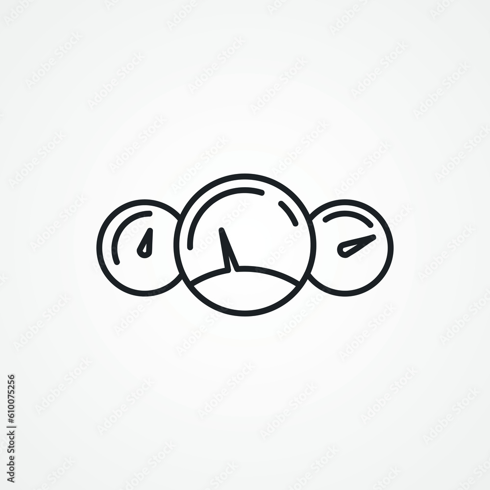 car dashboard outline icon. tachometer with speedometer line icon. scale meter line icon. car dashboard outline icon. tachometer with speedometer line icon. scale meter line icon.