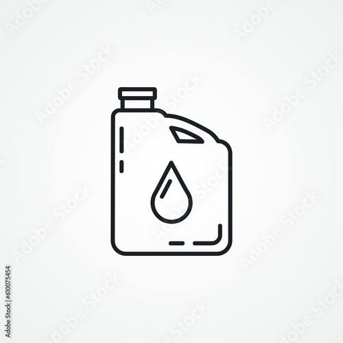petrol canister line icon, jerrycan line icon.