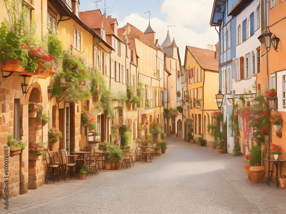 Captivating European Charm: Exploring Historic Streets and Picturesque Architecture of a Timeless Town