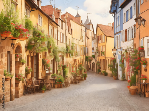 Captivating European Charm: Exploring Historic Streets and Picturesque Architecture of a Timeless Town © Mads