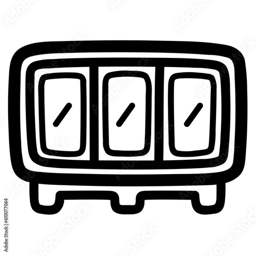 sideboard line icon style