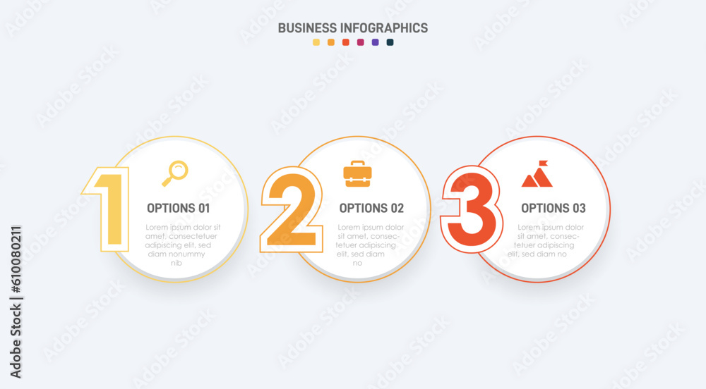 Timeline infographic with infochart. Modern presentation template with 3 spets for business process. Website template on white background for concept modern design. Horizontal layout. Timeline infographic with infochart. Modern presentation template with 3 spets for business process. Website template on white background for concept modern design. Horizontal layout.