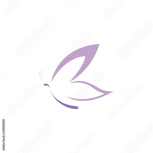 Butterfly logo. Luxury line logotype design. Universal premium butterfly symbol logotype photo