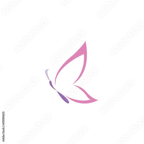 Butterfly logo. Luxury line logotype design. Universal premium butterfly symbol logotype
