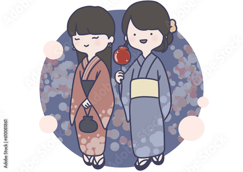 夏祭りを楽しむ女の子