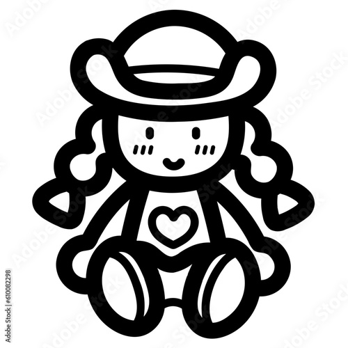 doll line icon style