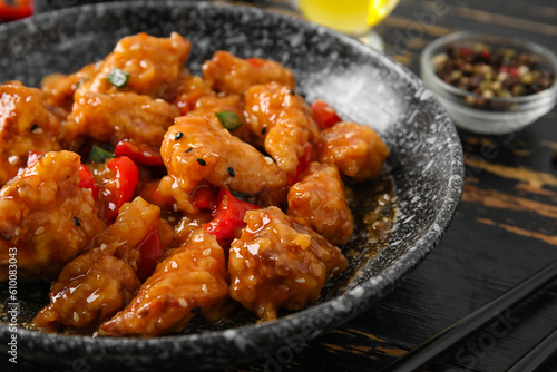 Sweet and sour chicken with...