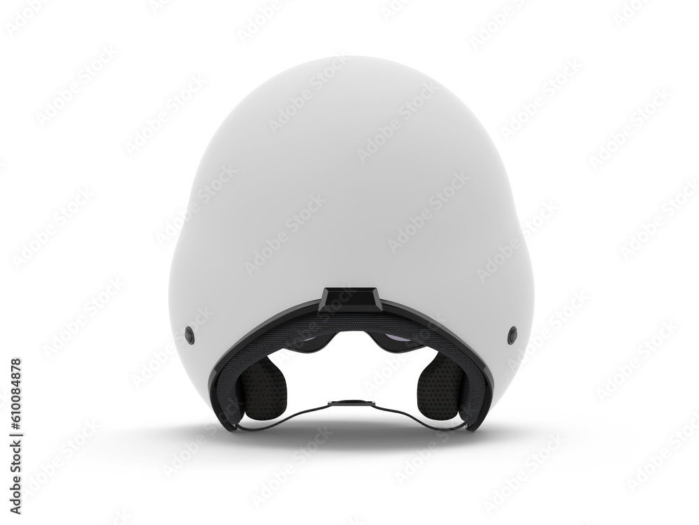 Open Face Bike Motorcycle Ski Helmet With Glasses 3D Rendering