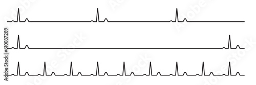 Cardiogram on a isolated background vector.Pulse, ecg, ekg, hertbeat, electrocardiogram, graph, rhythm cardioid concept.Heartbeat pulse hospital logo sign. Vector illustration	