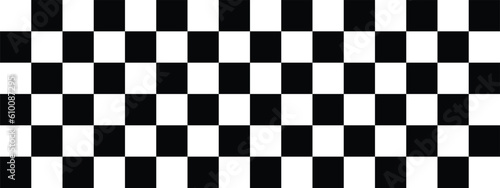 Checkered flag vector.Banner seamless chessboard.Racing flag.Black and transparent checkered seamless pattern.Vector illustration	