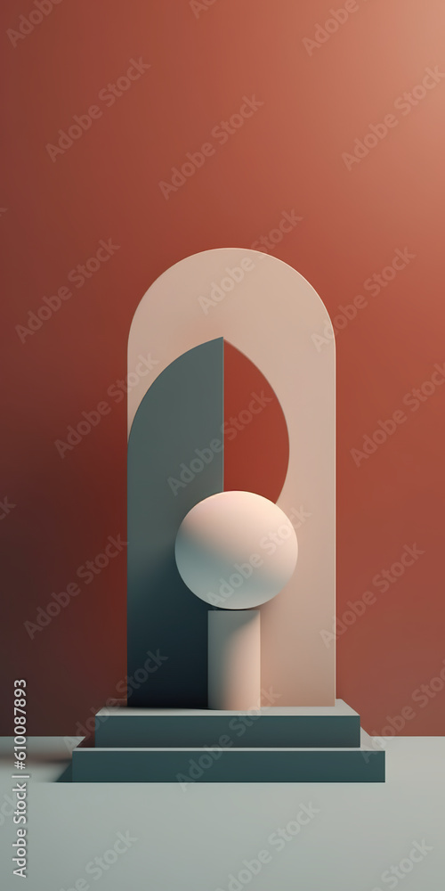 Fototapeta premium A white object sitting on top of a table. Generative AI.