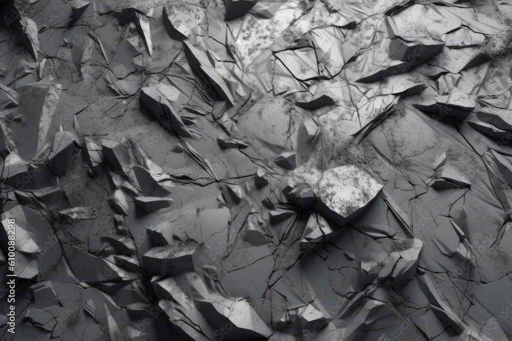 Abstract Artistic Render of Rough Concrete Texture in Monochromatic Gray, generative ai Abstract Artistic Render of Rough Concrete Texture in Monochromatic Gray, generative ai