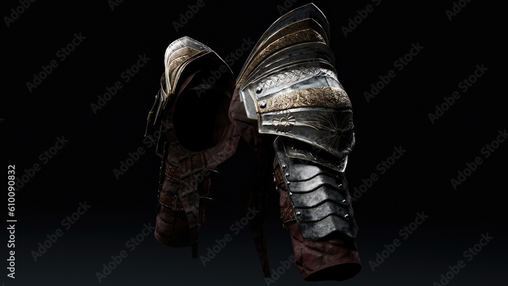 Female Armorpose render of background. 3d rendering Female Armorpose render of background. 3d rendering