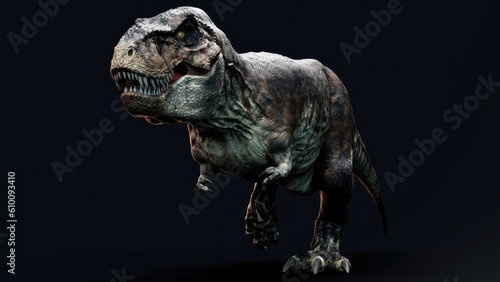 Fototapeta Naklejka Na Ścianę i Meble -  Trannosaurus Rex Sue pose render of background. 3d rendering