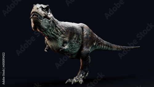 Trannosaurus Rex Sue pose render of background. 3d rendering © racksuz