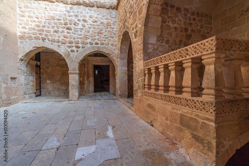 Deyrulzafaran monastery of Mardin province with its photographs taken from various angles.