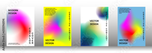 Artistic covers design. Creative fluid colors backgrounds. Set of abstract covers