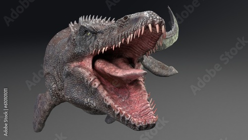 Mosasaurus  pose render of background. 3d rendering