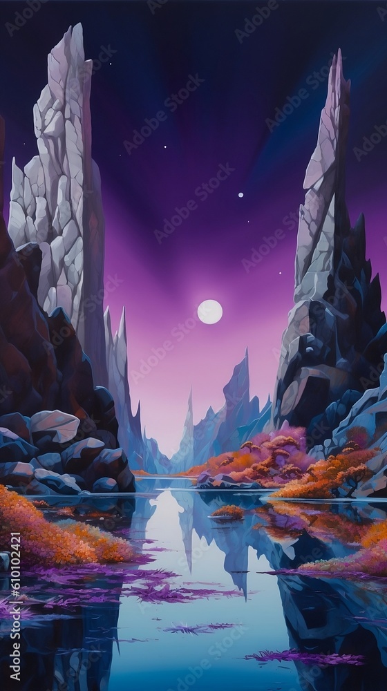 Obraz premium winter landscape with mountains and snow