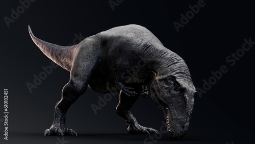 Giganotosaurus  pose render of background. 3d rendering © racksuz