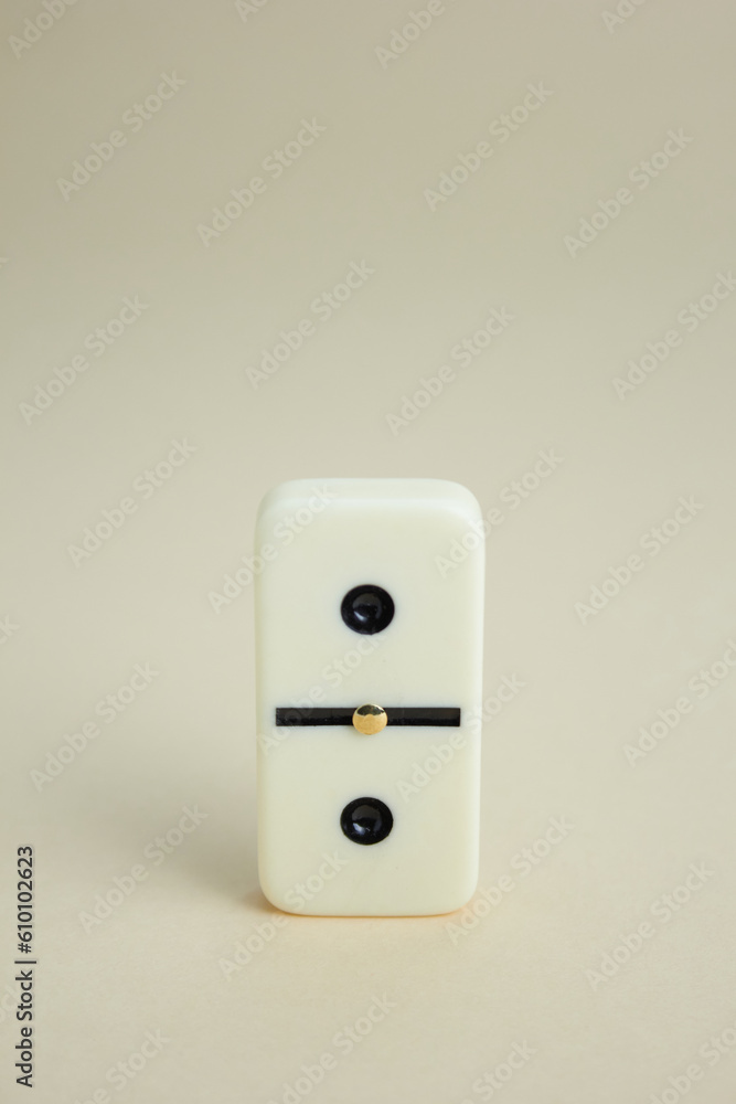 Vertical Domino Piece, double one Vertical Domino Piece, double one