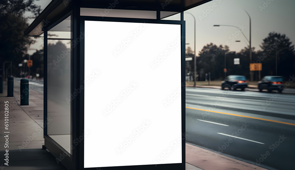 Digital Street Billboard mockup, Blank digital billboard on street in city for advertisement marketing or ad placement, Empty billboard mockup in night in modern city on roadside, generative ai Digital Street Billboard mockup, Blank digital billboard on street in city for advertisement marketing or ad placement, Empty billboard mockup in night in modern city on roadside, generative ai