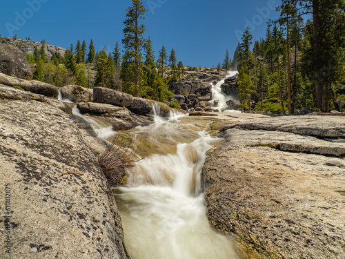 Long exposure of bassi falls in northern california in spring  photo