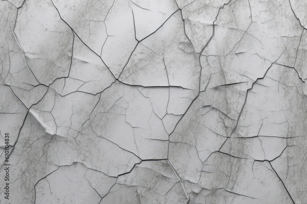 Obraz premium Minimalistic wallpaper with a subtle crack pattern in shades of grey, generative ai