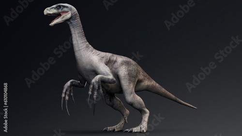 Therizinosaurus pose render of background. 3d rendering © racksuz