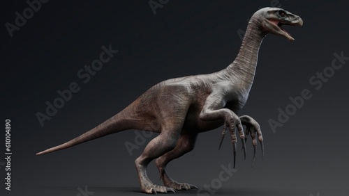 Therizinosaurus pose render of background. 3d rendering
