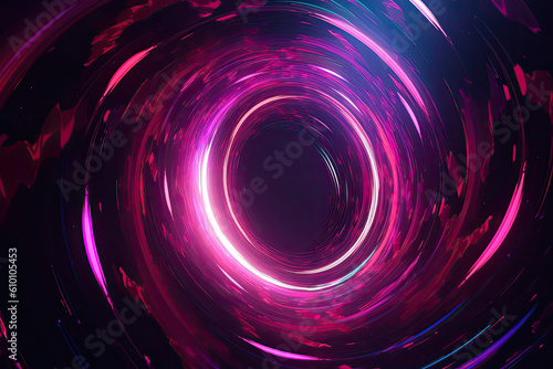 Mystical Vortex of Purple and Pink in futuristic styling, generative ai