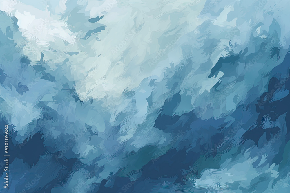 Obraz premium Noisy and grainy abstract wallpaper in shades of blue for a serene and calming atmosphere, generative ai