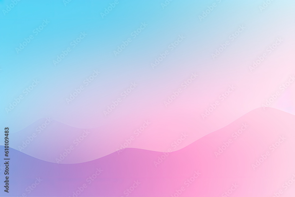 Smooth Gradient of Pastel Colors Fading from Pink to Blue, generative ai